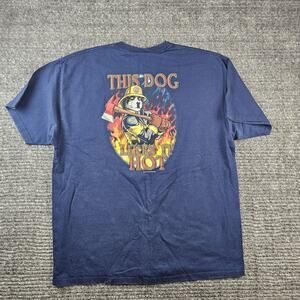 Big Dogs Firefighter Graphic Tee - Dark Blue